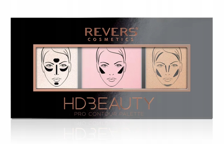 HDBeauty Pro Contour Paleta do konturowania twarzy 12g (01) – Idealne wykończenie makijażu