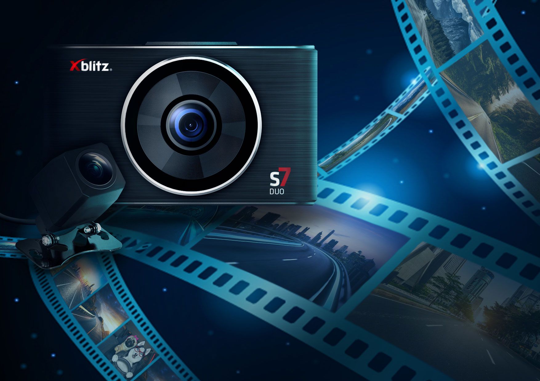 Wideorejestrator z kamerą wsteczną Xblitz S7 DUO