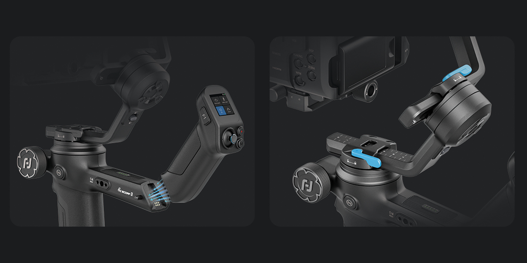 Gimbal ręczny FeiyuTech Scorp 3 Kit do aparatów VDSLR i kamer