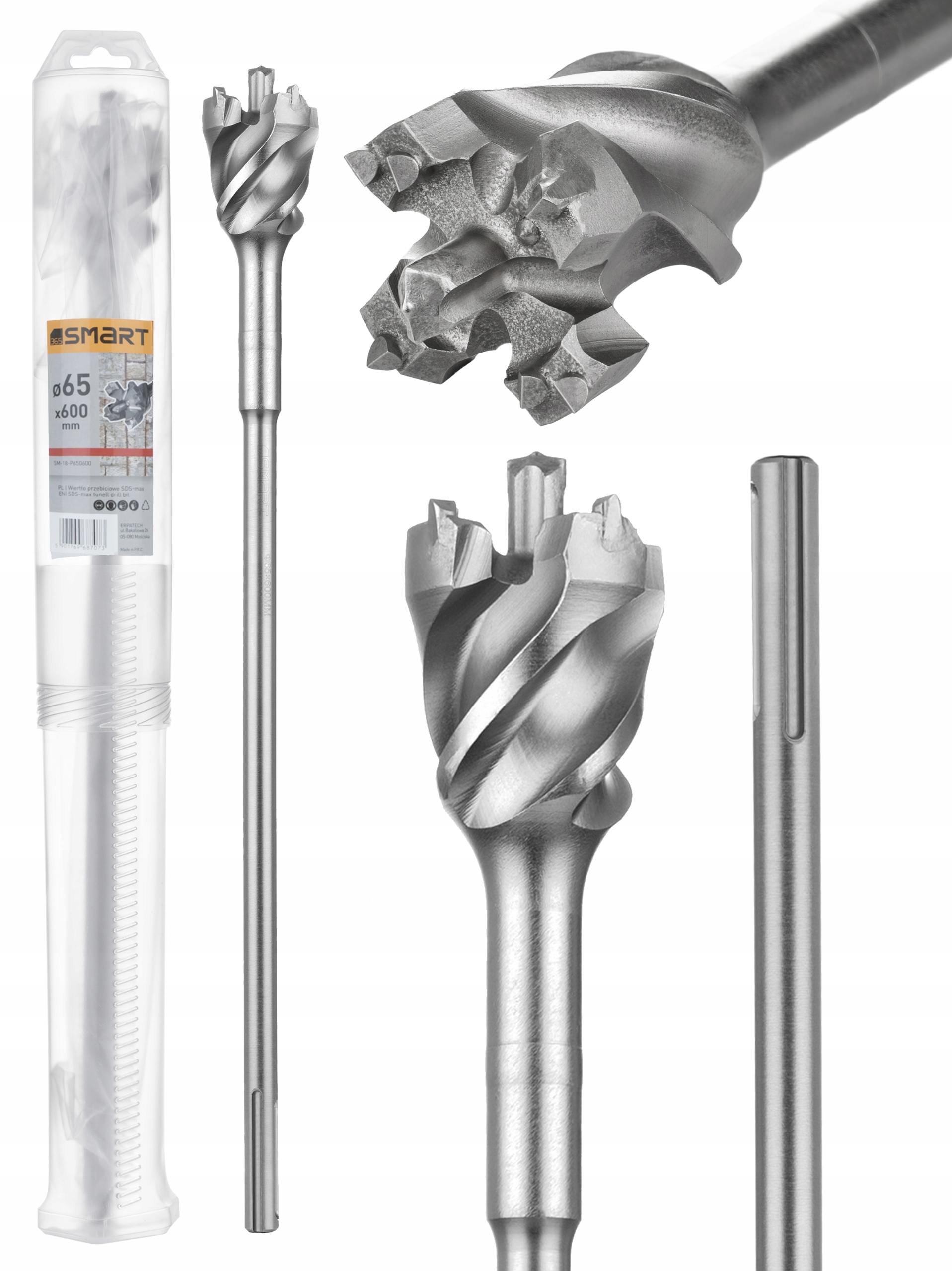 Wiertło Smart wiertło przebiciowe SDS-MAX 65x600 – Idealne do długich otworów