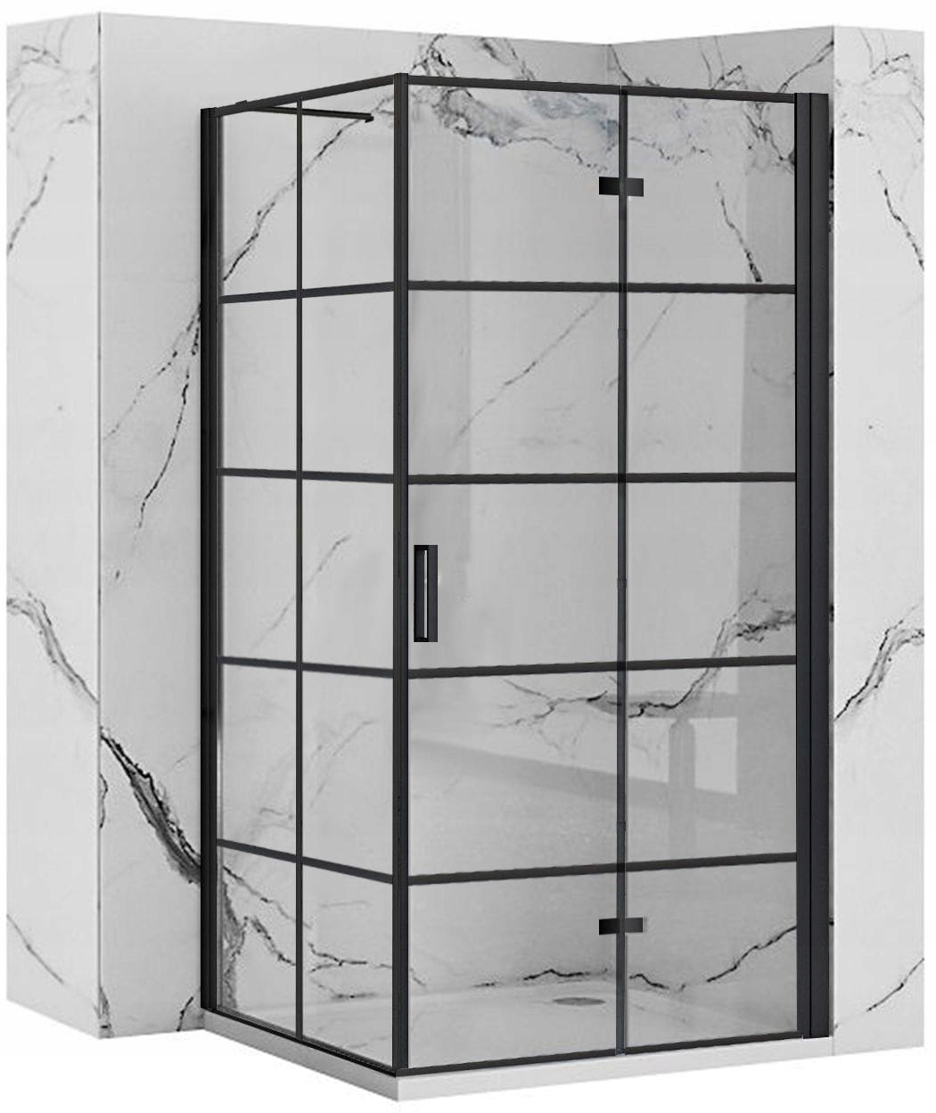 Drzwi Prysznicowe Składane REA Molier Black 100x190 – Elegancja i funkcjonalność w Twojej łazience