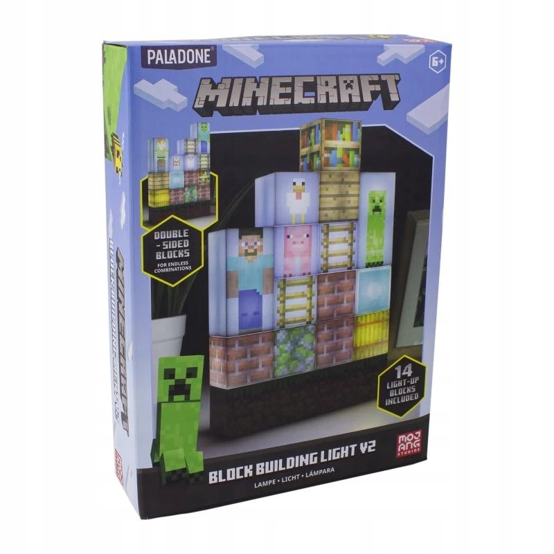 Lampka Minecraft Block Building Light Bloki Edycja Postacie – Oświetlenie dla fanów Minecraft