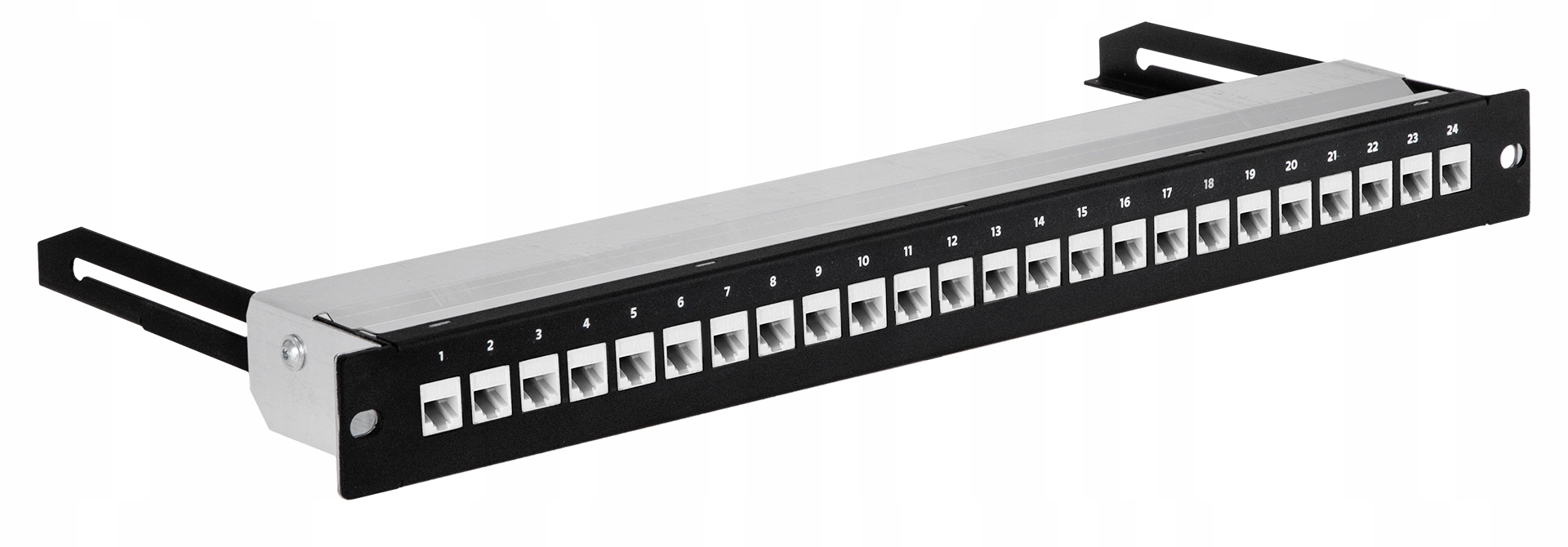 24 puste porty RJ45 typu keystone – Elastyczność w konfiguracji
