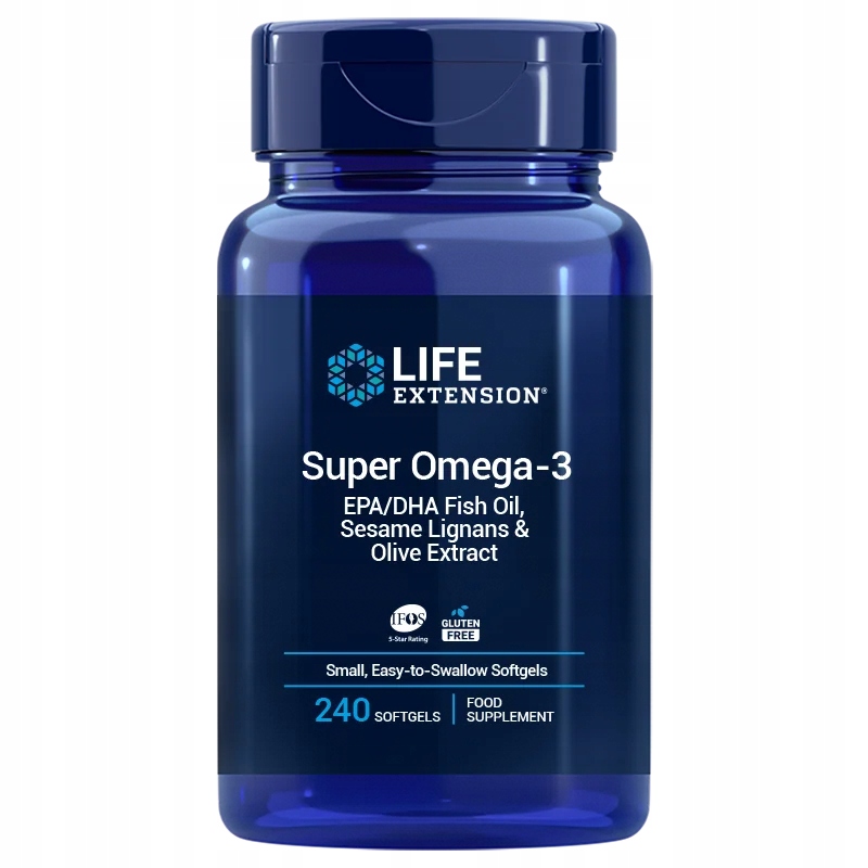 LIFE EXTENSION Super Omega-3 EPA/DHA* z Lignanami Sezamowymi i Ekstraktem z Oliwek – Twoje wsparcie zdrowia