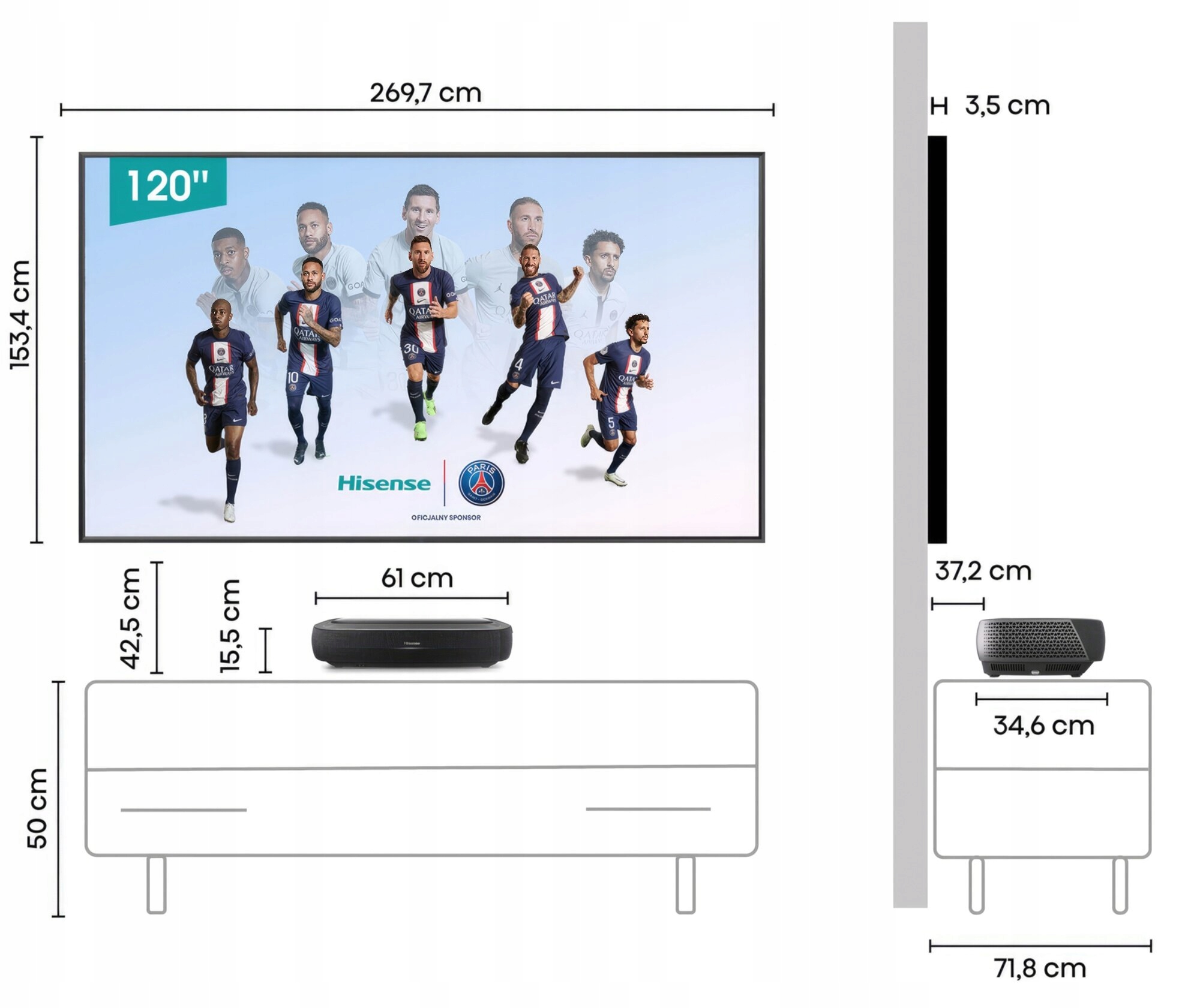 Projektor Hisense 120L9HA – Twój domowy kinowy spektakl