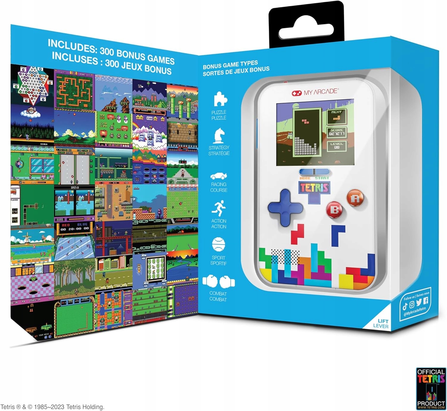 MY ARCADE Go Gamer „Tetris” – Przenośna konsola z 301 grami