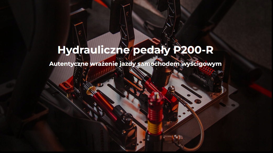 Wymiary i waga zestawu pedałów Simagic P2000