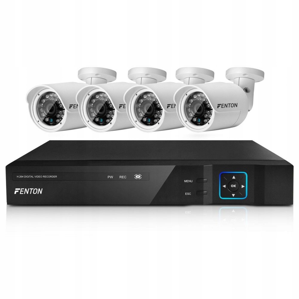 Zestaw 4 kamer zewnętrznych Fenton HD CCTV – Bezpieczeństwo na wyciągnięcie ręki