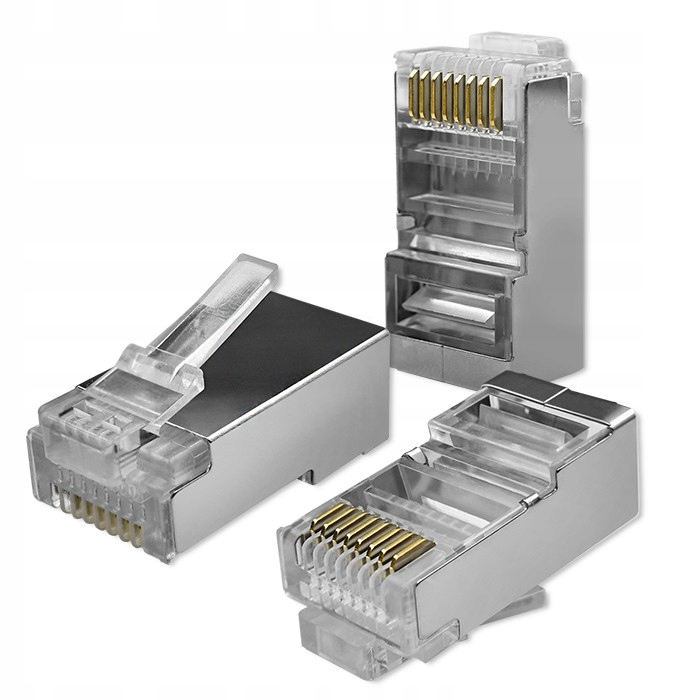 Qoltec Wtyk przelotowy złącze RJ45 | CAT6 | FTP | Pozłacane styki | 100 sztuk – Idealne rozwiązanie dla Twojej sieci