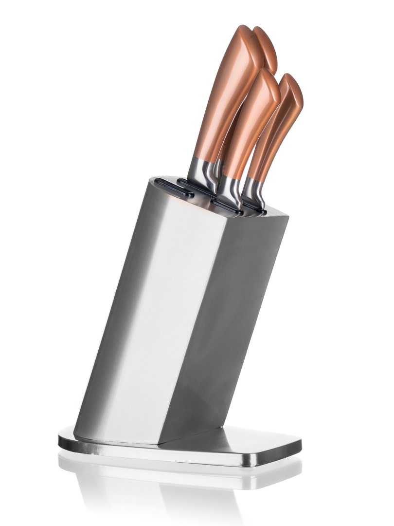 Zestaw 5 noży kuchennych w stojaku Banquet Copper – Idealne do każdej kuchni