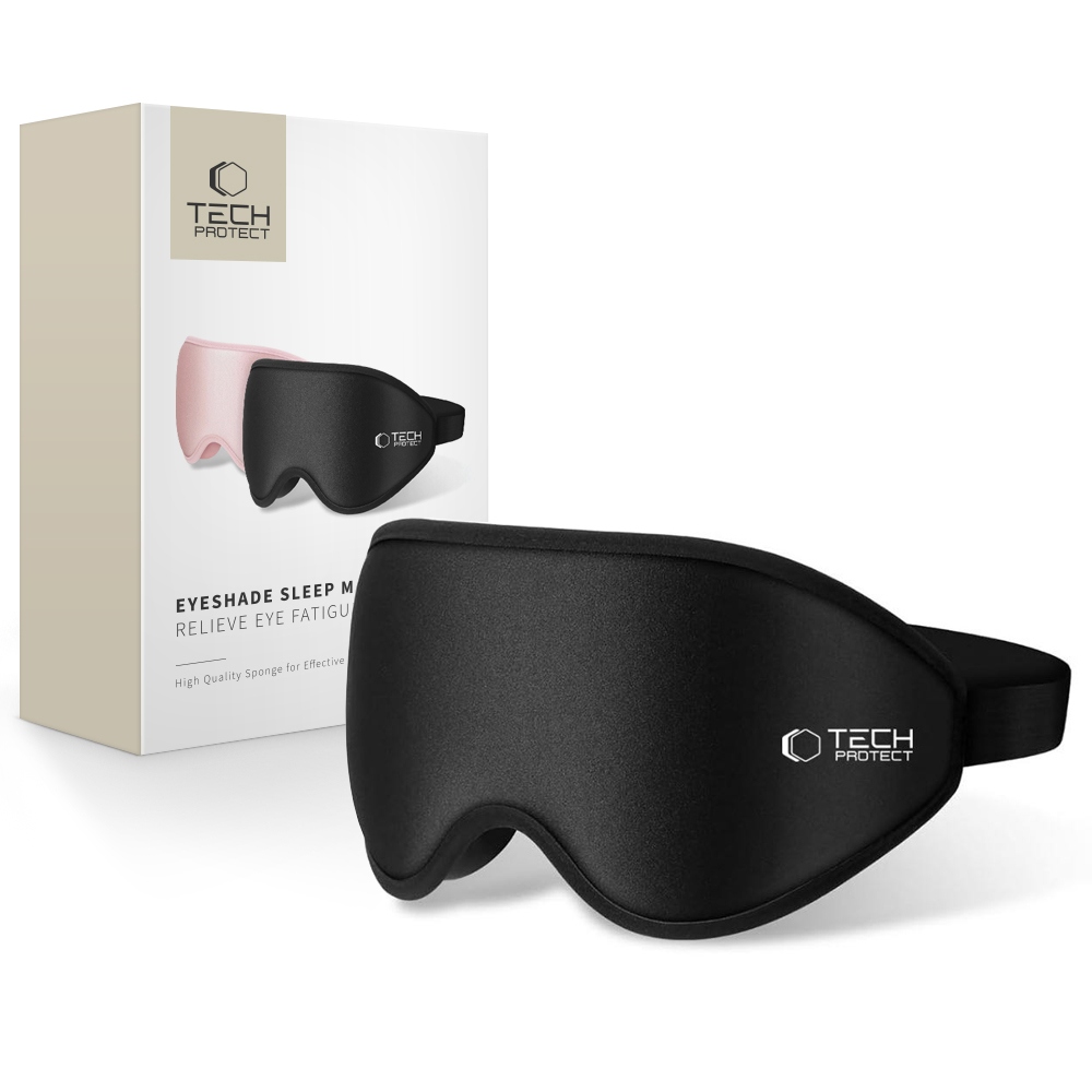 TECH-PROTECT EYESHADE SLEEP MASK MATTE BLACK – Komfortowy sen w każdej sytuacji