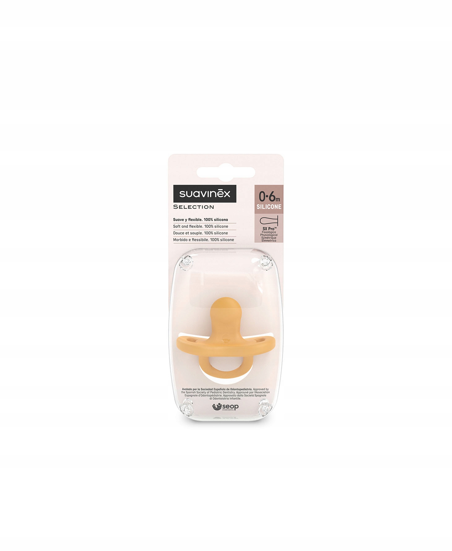 Smoczek 100% silikonowy fizjologiczny SX Pro 0-6M - Naturalne uczucie dla Twojego dziecka