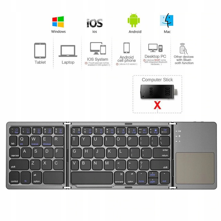 Wbudowany touchpad z przyciskami
