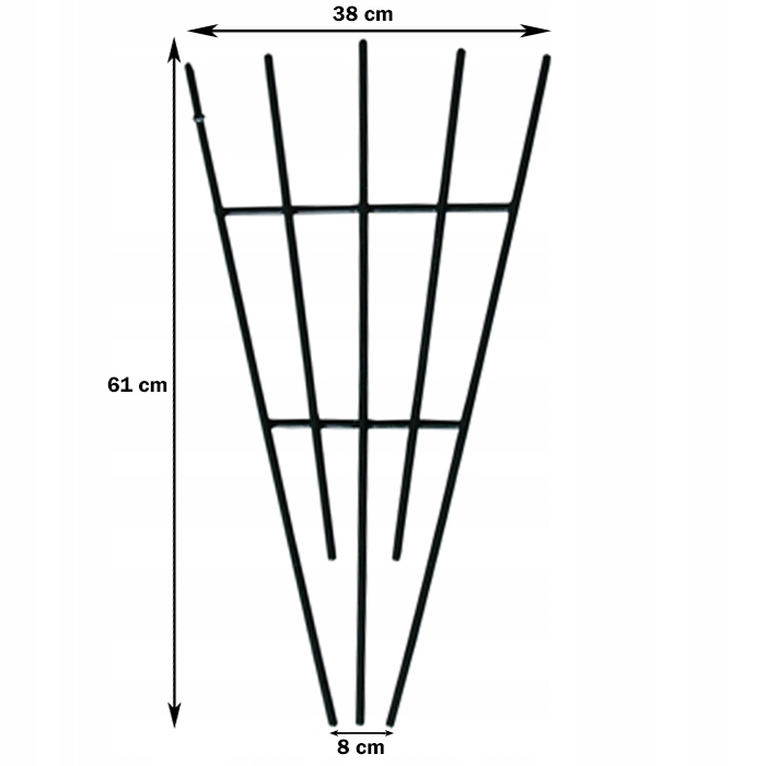 Pergola wachlarz metalowa podpora do roślin drabinka 61cm – Idealne wsparcie dla Twojego ogrodu