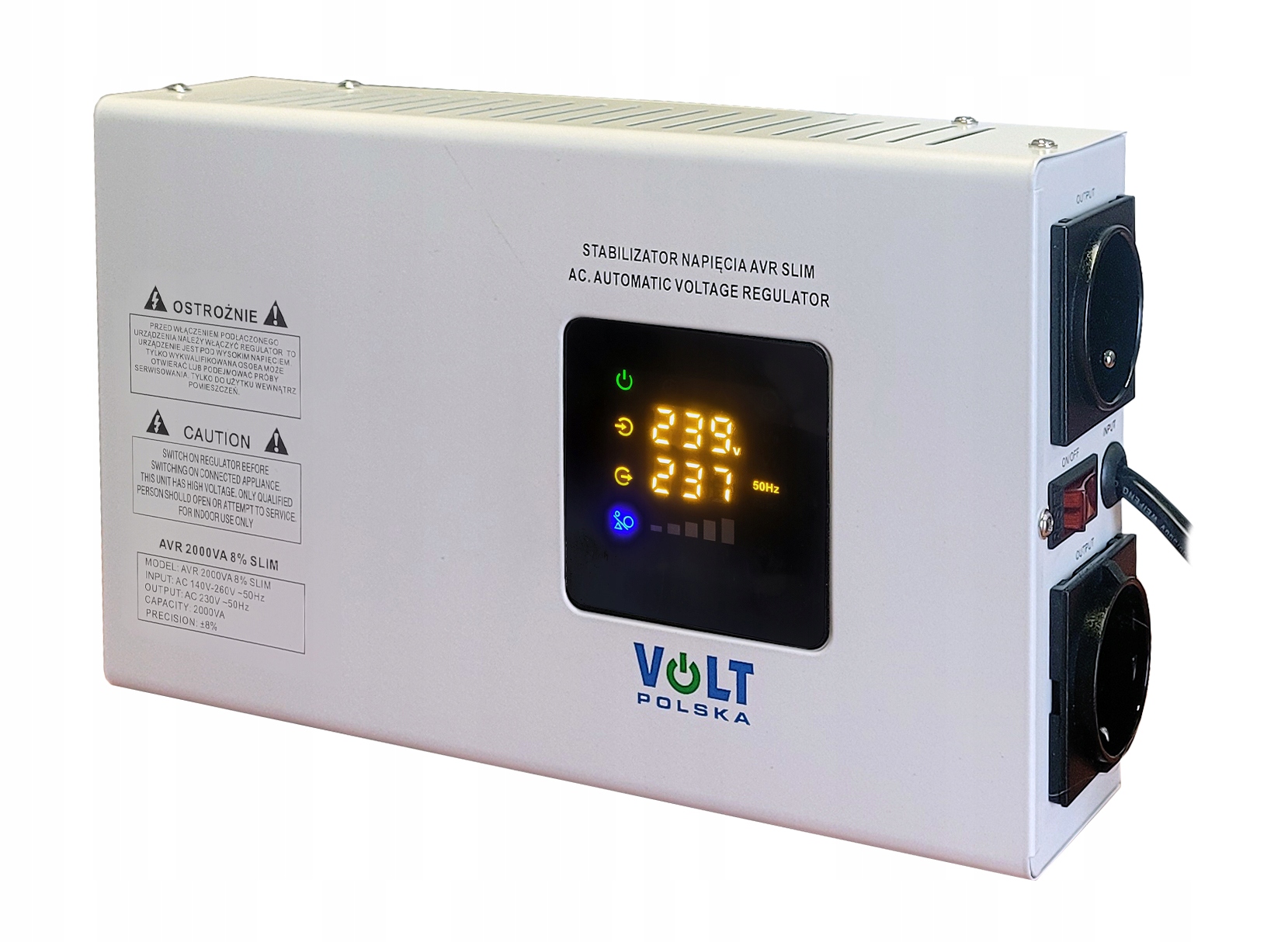 Stabilizator napięcia Volt Polska AVR 2000VA Slim – Twoje źródło stabilnej energii