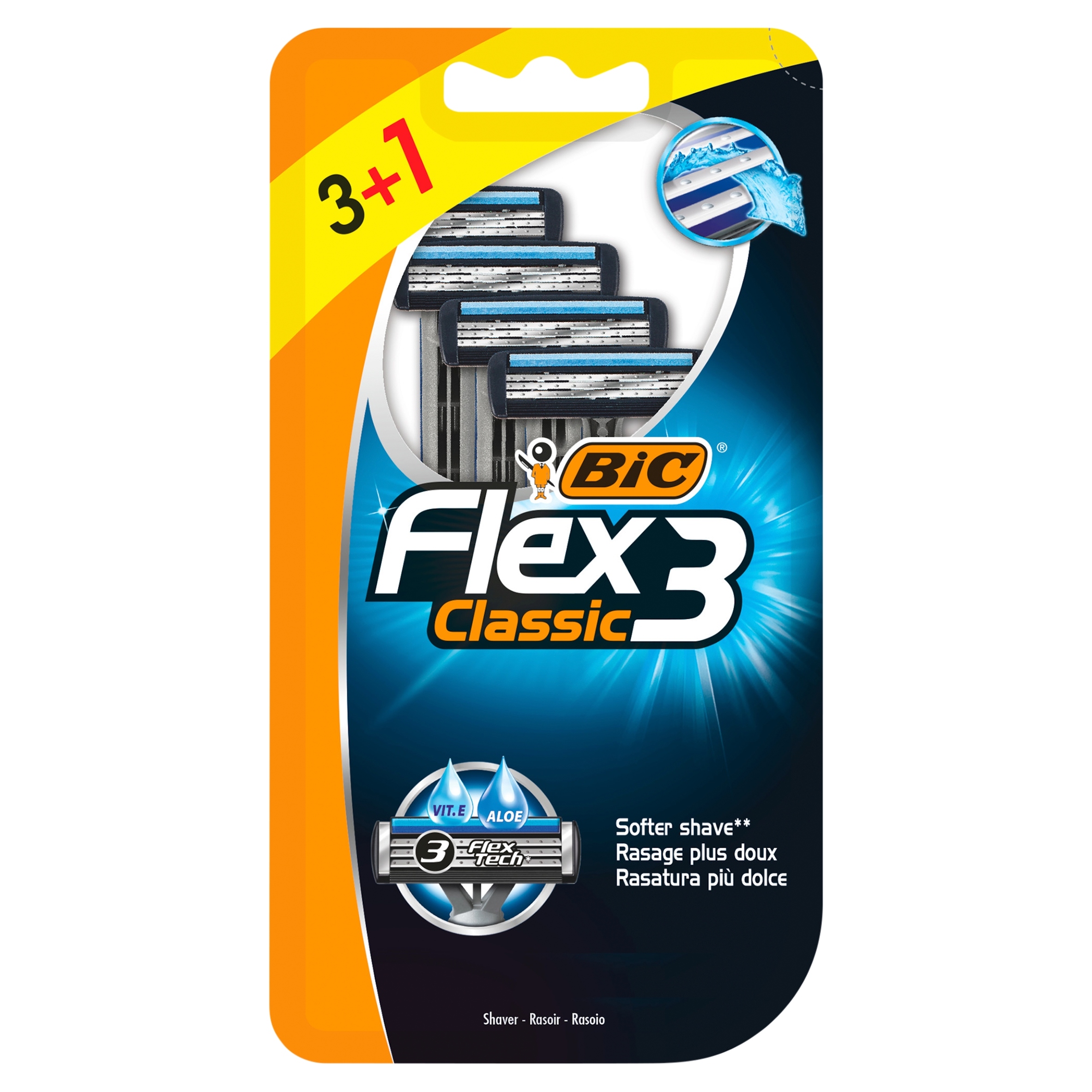 Bic Flex 3 Maszynka do golenia Blister 3+1 – Doskonałe golenie dla każdego