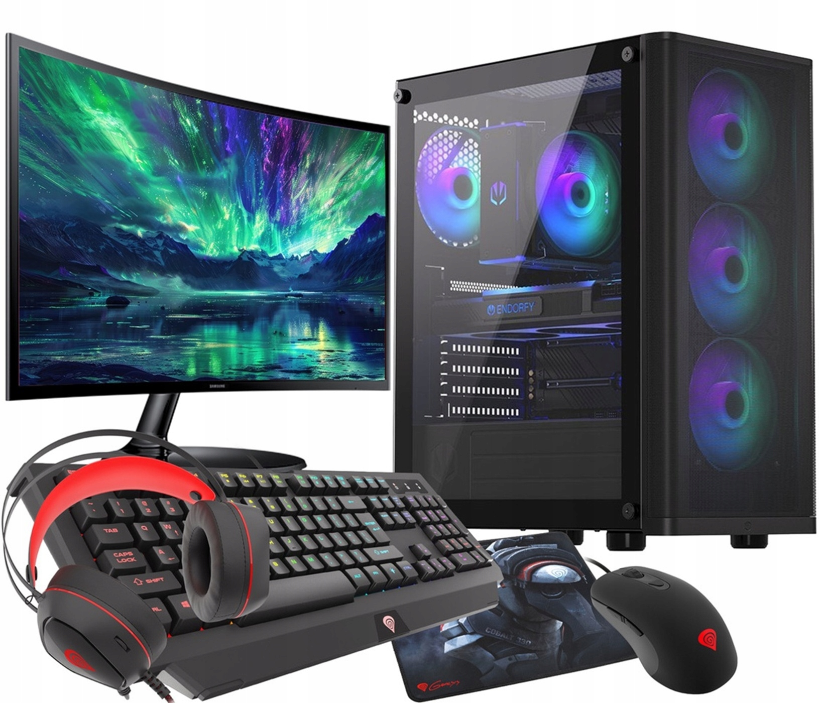 Zestaw do gier RGB Ryzen 7 5700X RTX 5060 – Wydajność i styl w jednym