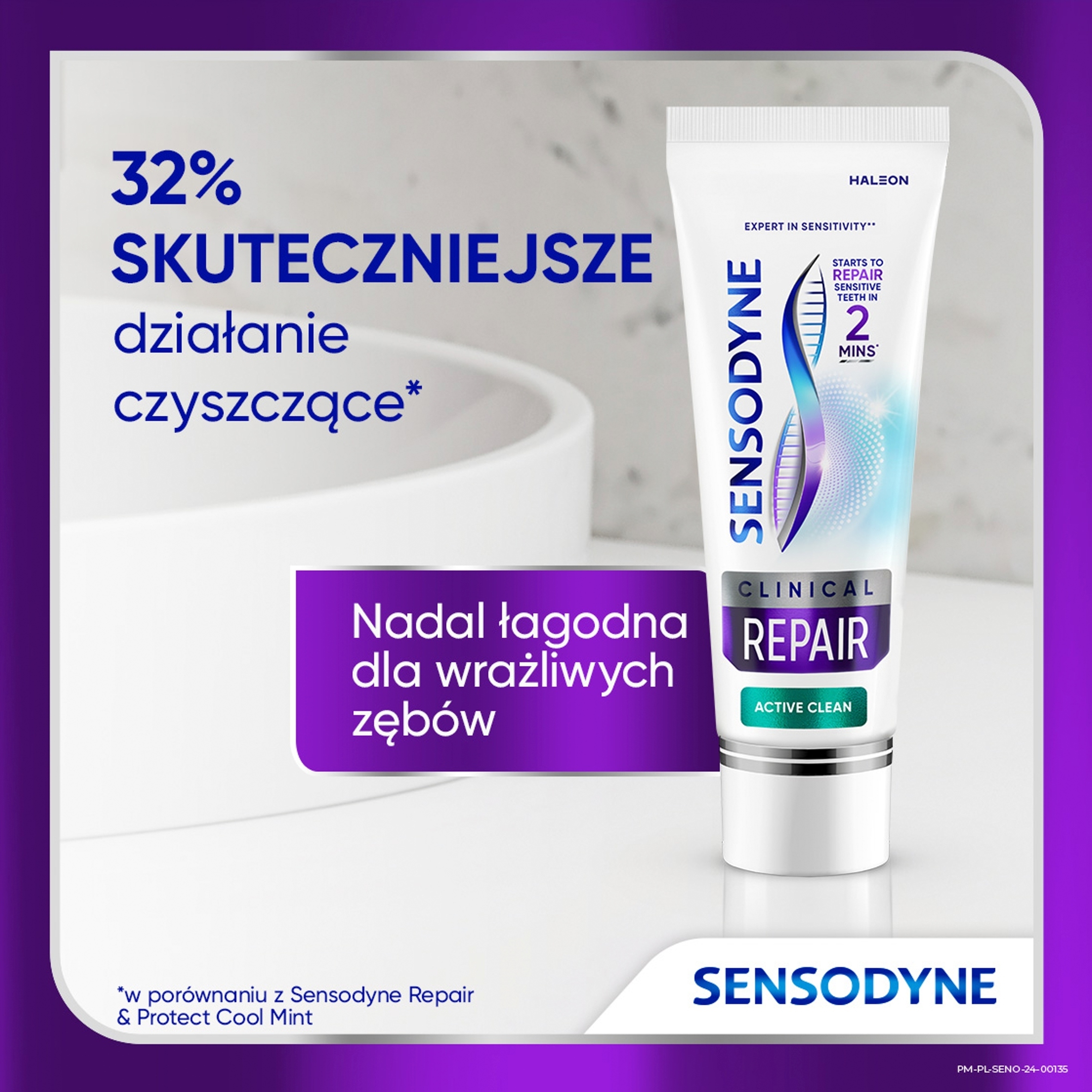 Skuteczność czyszczenia – 32% lepsze czyszczenie w porównaniu do innych past