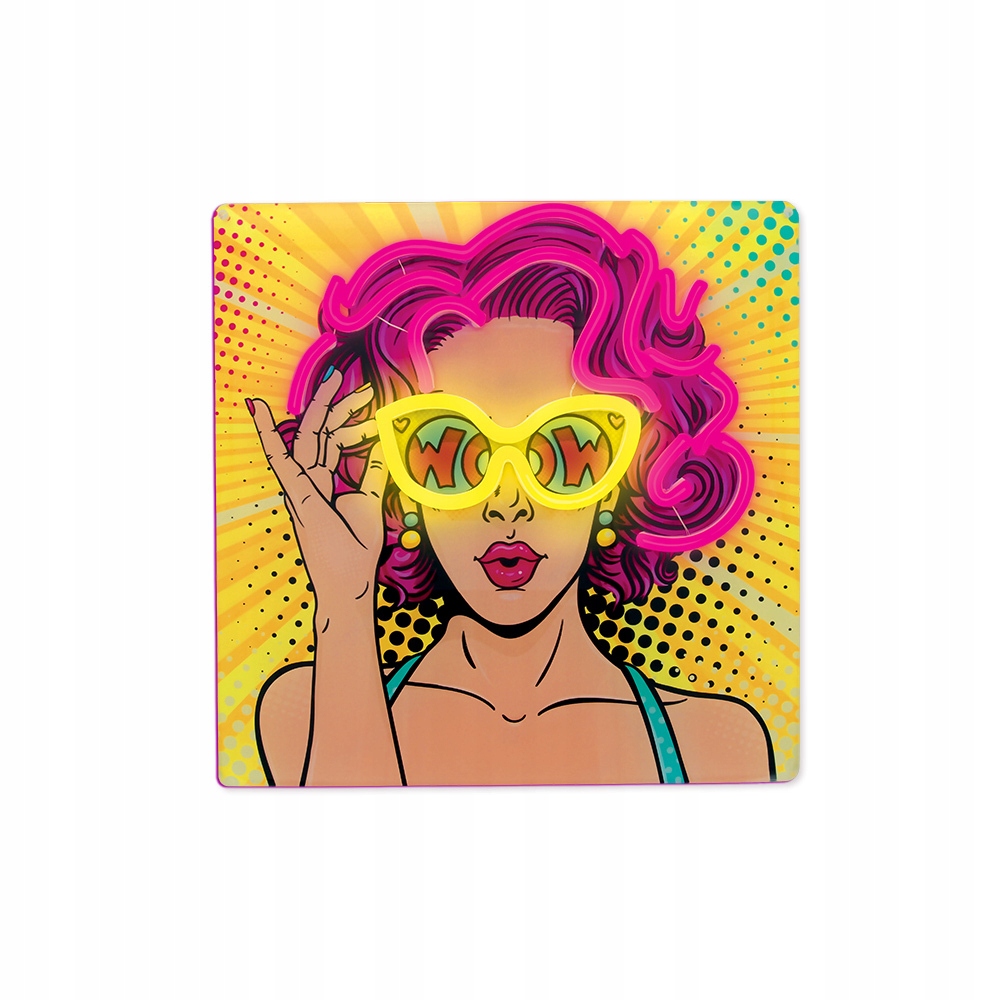 Neon ART LED POWER WOMAN żółto fioletowy FLA02 Forever Light – Oświetlenie, które przyciąga wzrok