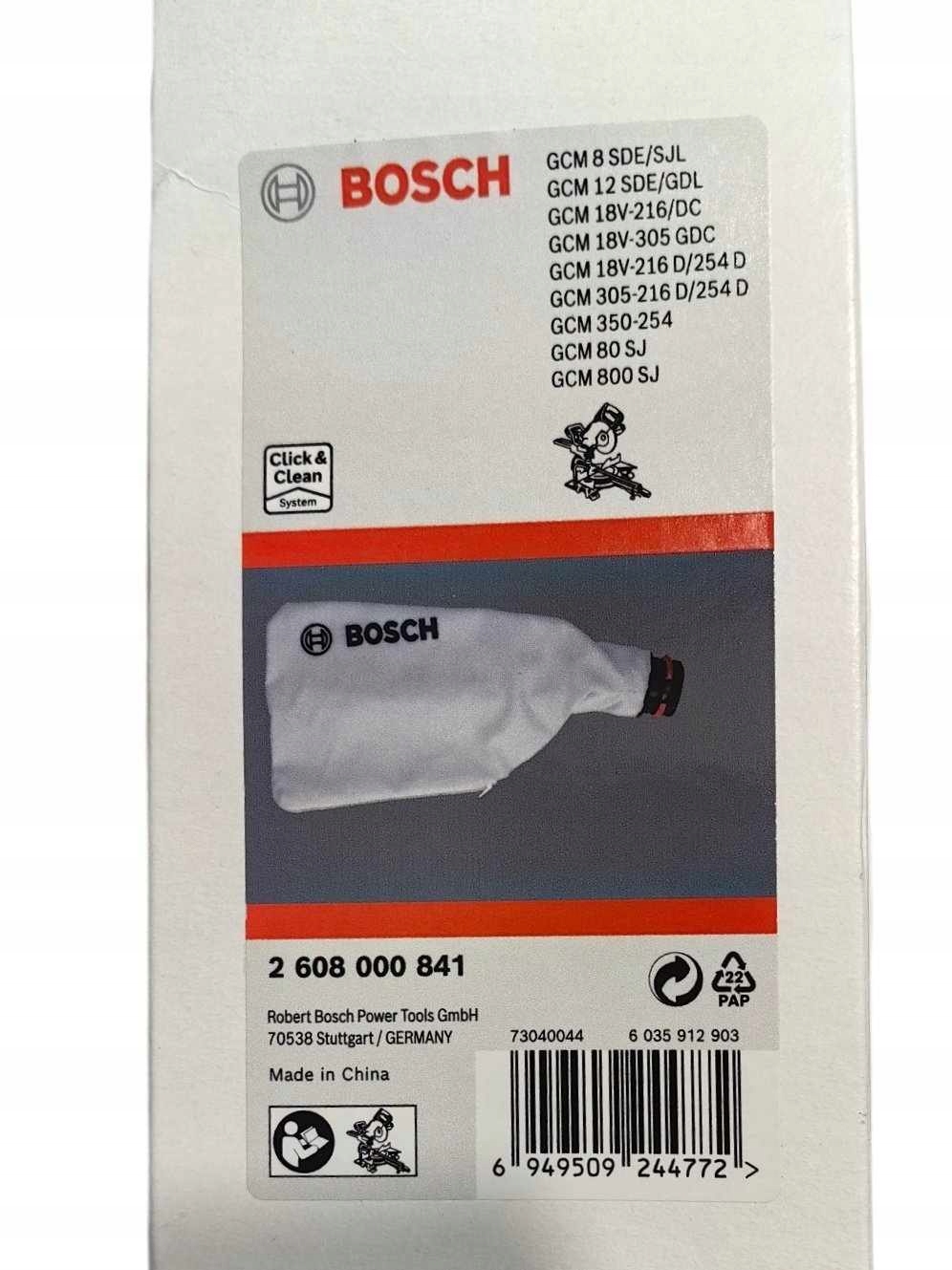 Zastosowanie worka na pył w narzędziach Bosch