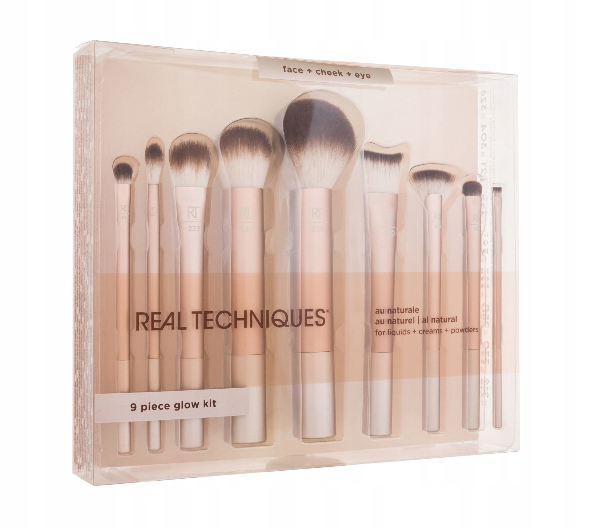 Real Techniques Au Naturale – Zestaw pędzli do makijażu twarzy 9 szt.