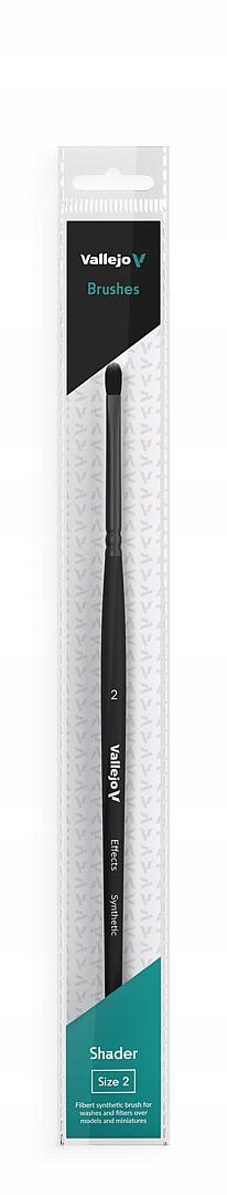 Pędzel Vallejo B06002 - Shader Flat Brush Synthetic 2 – Idealny wybór dla modelarzy