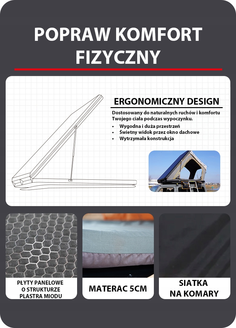 Komfortowy materac z technologią 3D Anticondensation
