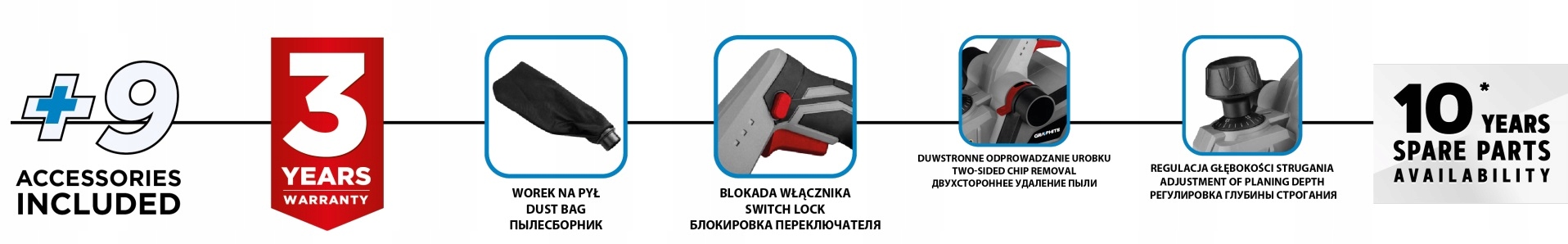 Strug akumulatorowy Energy+ 18V 58GE135 – Wydajność i precyzja w obróbce drewna
