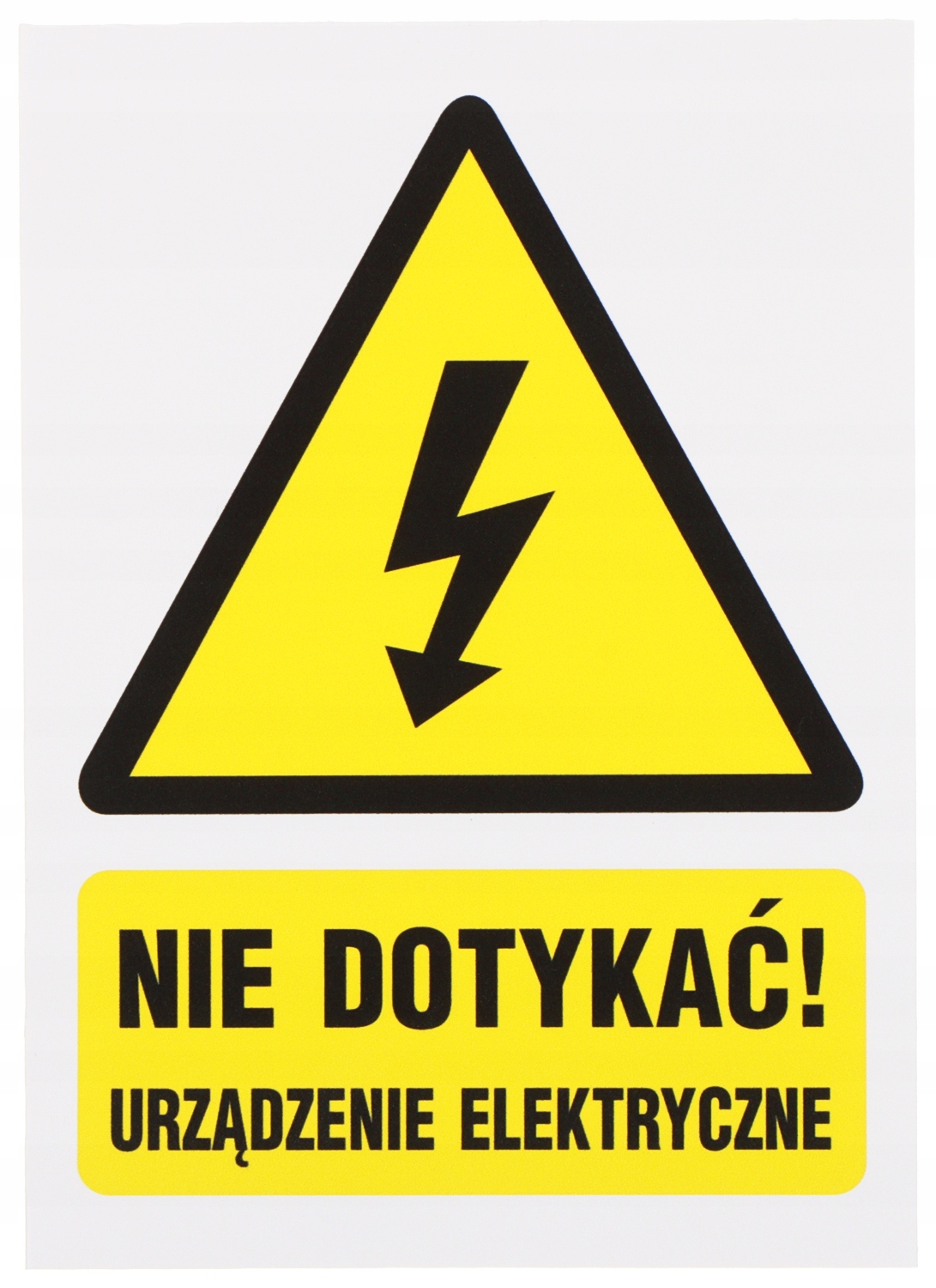 NAKLEJKA OBO-01DE – Bezpieczne oznaczenie dla urządzeń elektrycznych