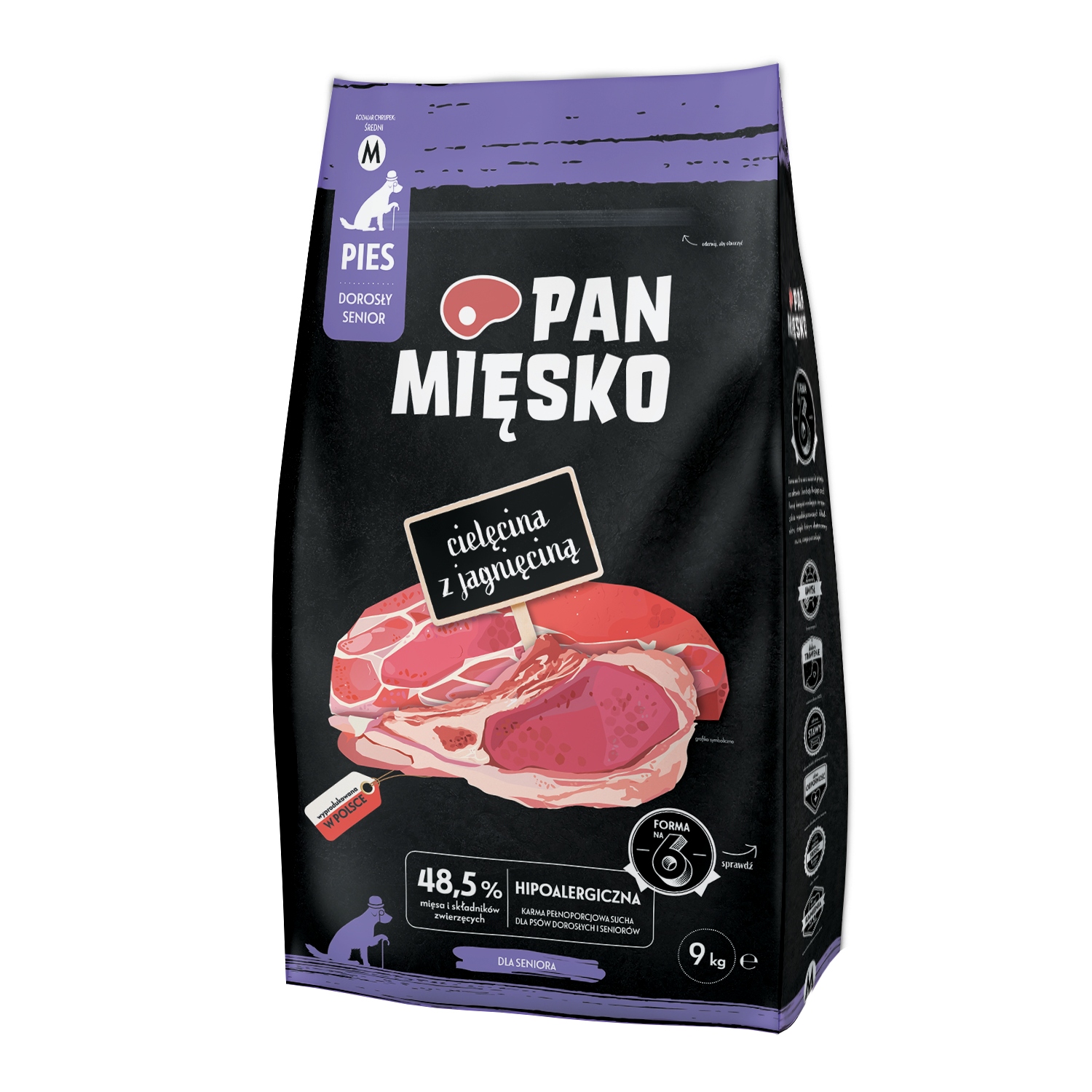 Pan Mięsko Karma sucha dla psa Cielęcina z jagnięciną (senior) – zdrowie i smak dla Twojego pupila