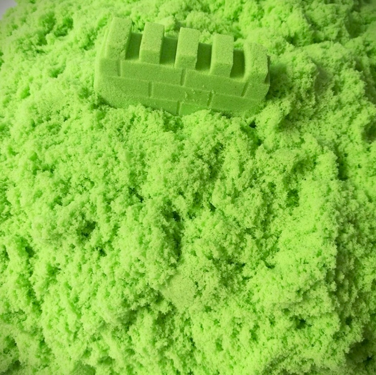 Piasek kinetyczny z foremkami 3 kg zielony – Kreatywna zabawa dla dzieci