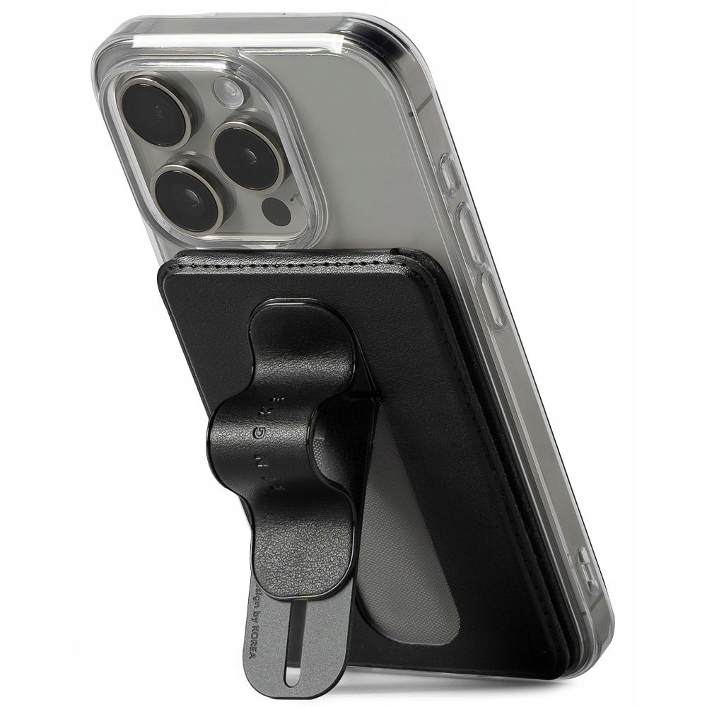 Ringke Wallet Slide Grip MagSafe – Uniwersalny magnetyczny uchwyt na karty w kolorze czarnym