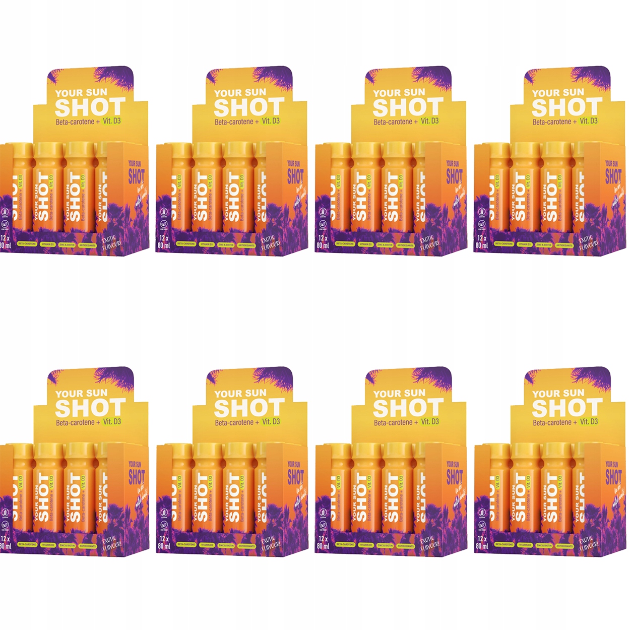 Your Sun Shot Vit. D3 Drinki Do Opalania 80 ml - Zestaw 96 sztuk