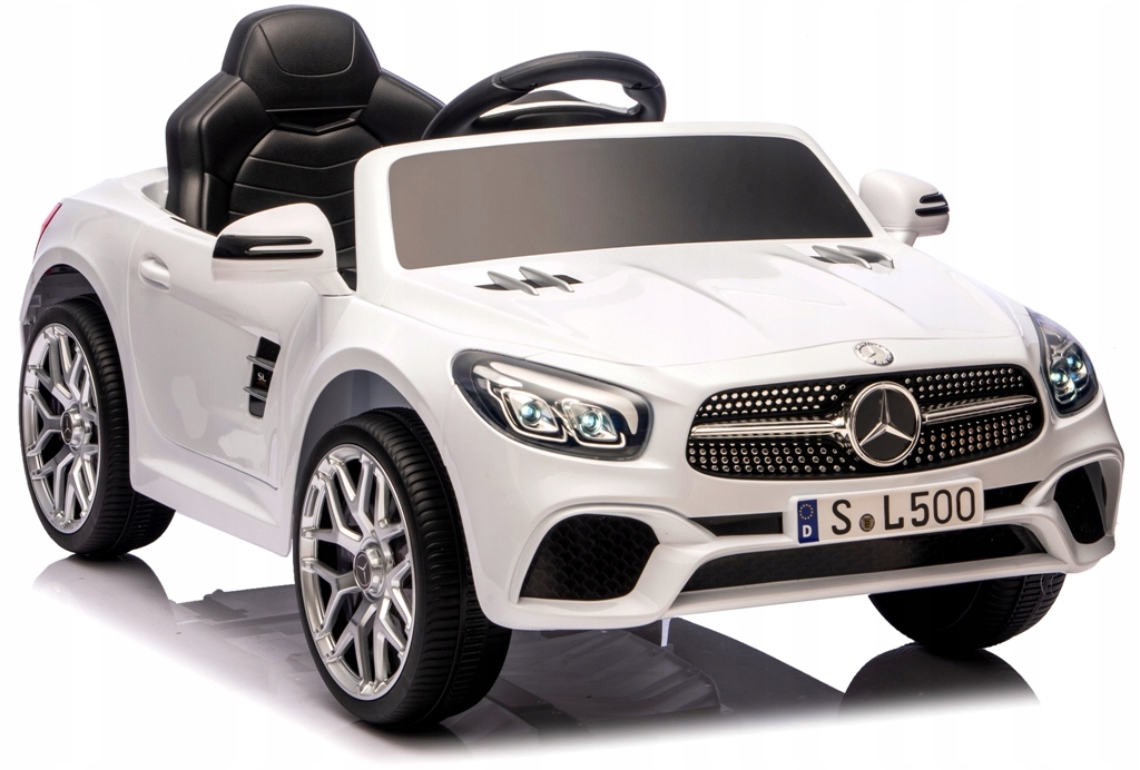 Mercedes SL500 – Biały samochód dla dzieci z akumulatorem