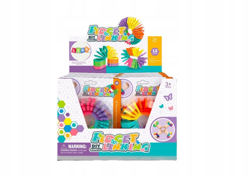 LeanToys Zabawka Sensoryczna Antystresowe Bransoletka Sprężyna – Rozwijaj kreatywność i wyobraźnię