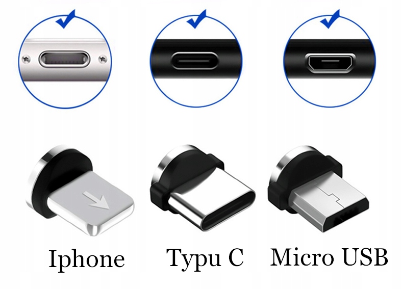 Końcówka magnetyczna MicroUSB do kabla magn MOCNA EAN (GTIN) 978020137962