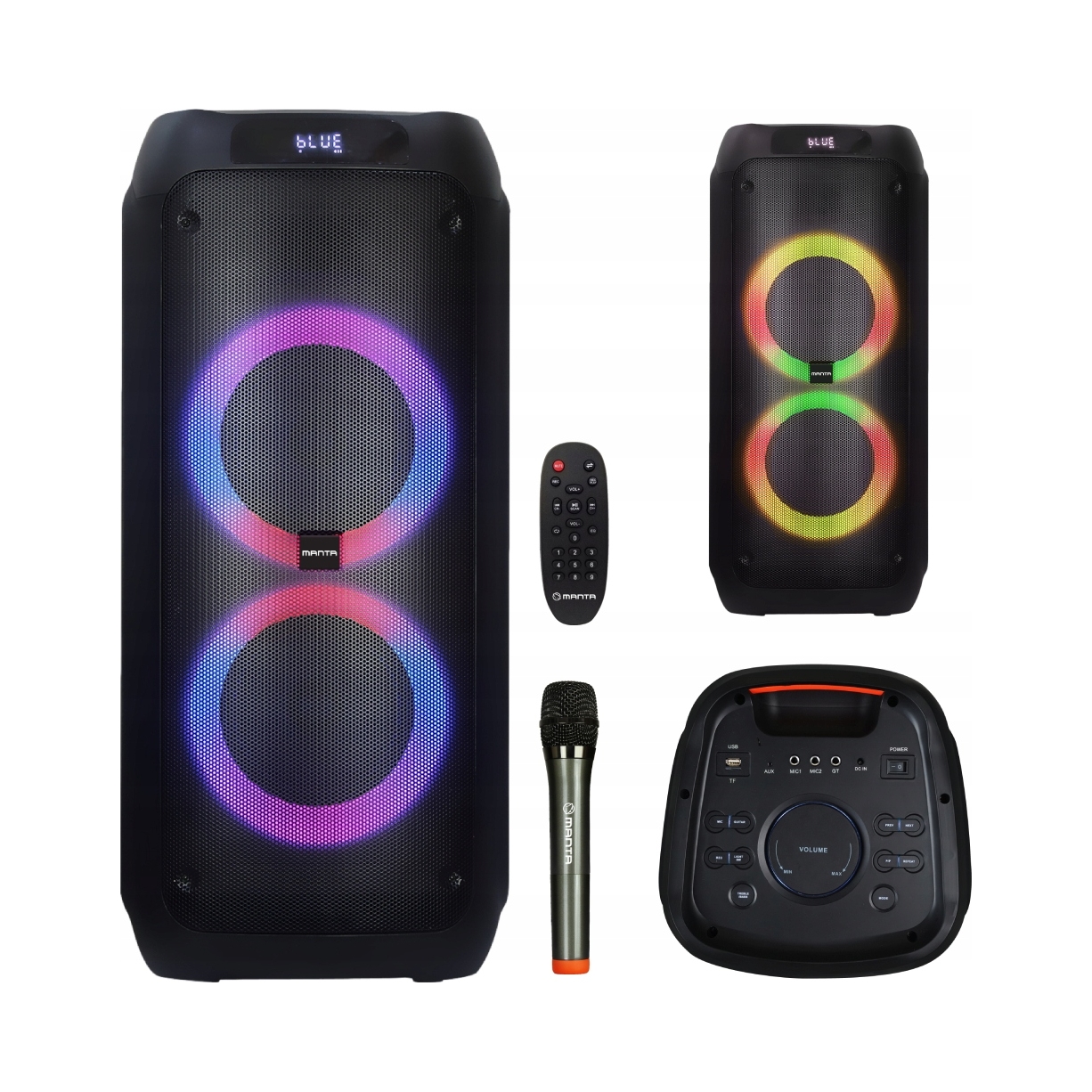 Głośnik przenośny Karaoke Manta ATTIS 120W AUX USB – Muzyczne doznania na każdą okazję