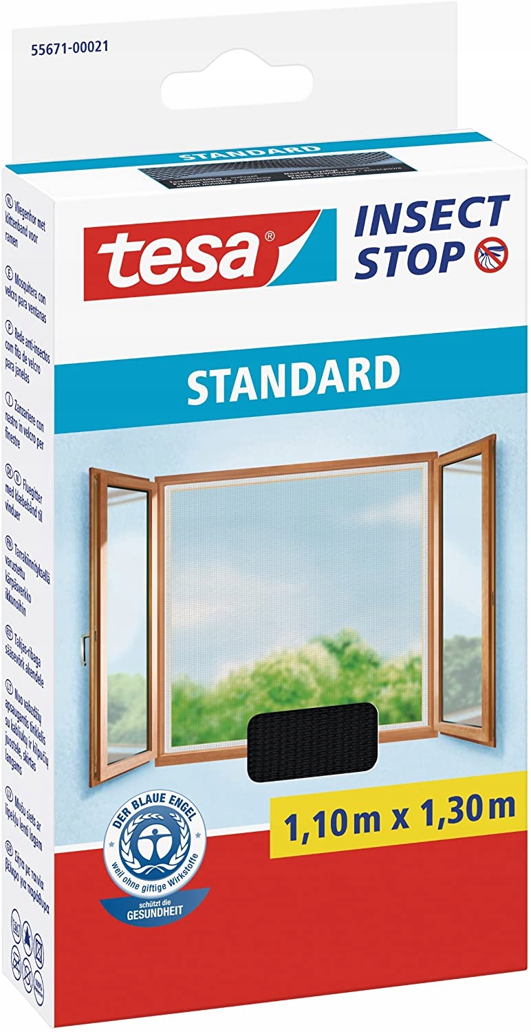 Tesa Fliegengitter Standard Klettband 1,1x1,3m antracyt – Skuteczna ochrona przed owadami