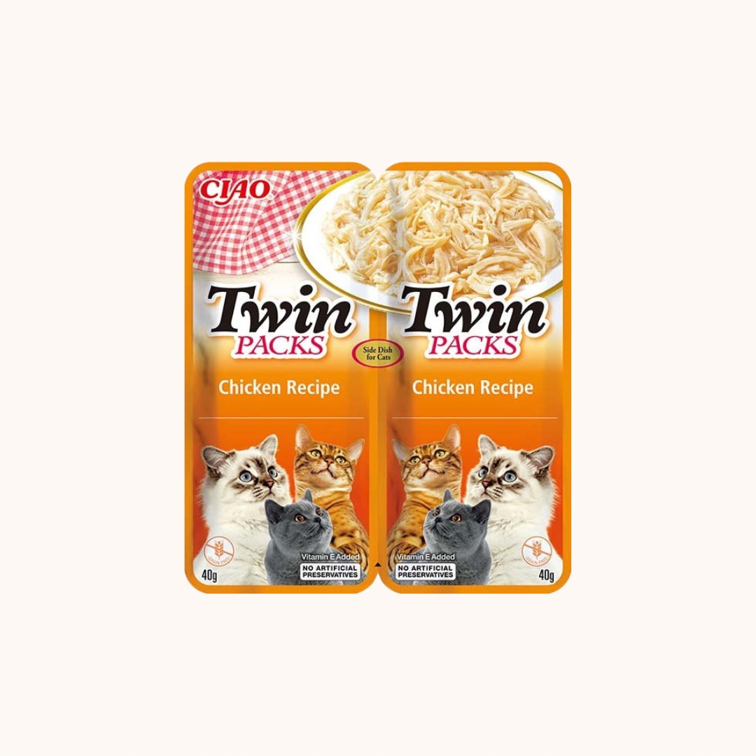 INABA CAT TWIN kurczak z krabem – Przysmak dla kota w wygodnym opakowaniu