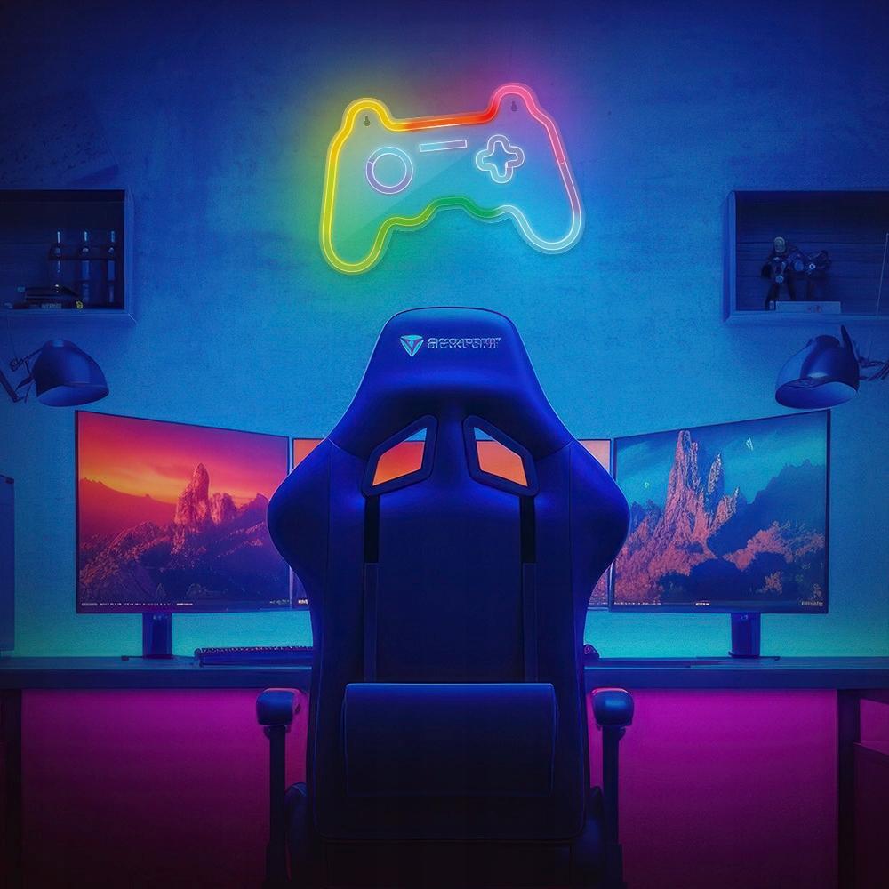 Neon dekoracyjny LED RGB Plexi GAMEPAD