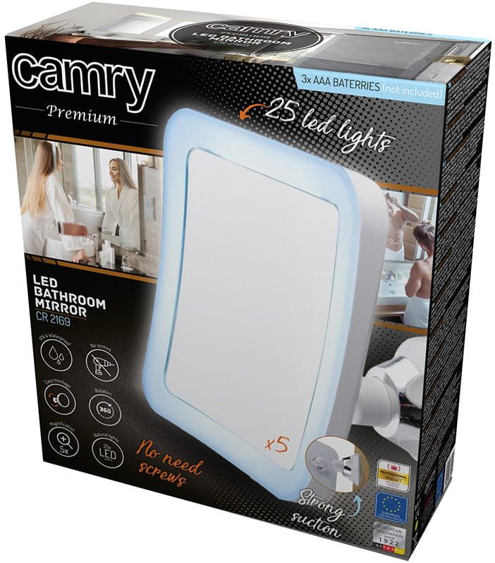 Opakowanie lusterka łazienkowego led Camry CR 2169