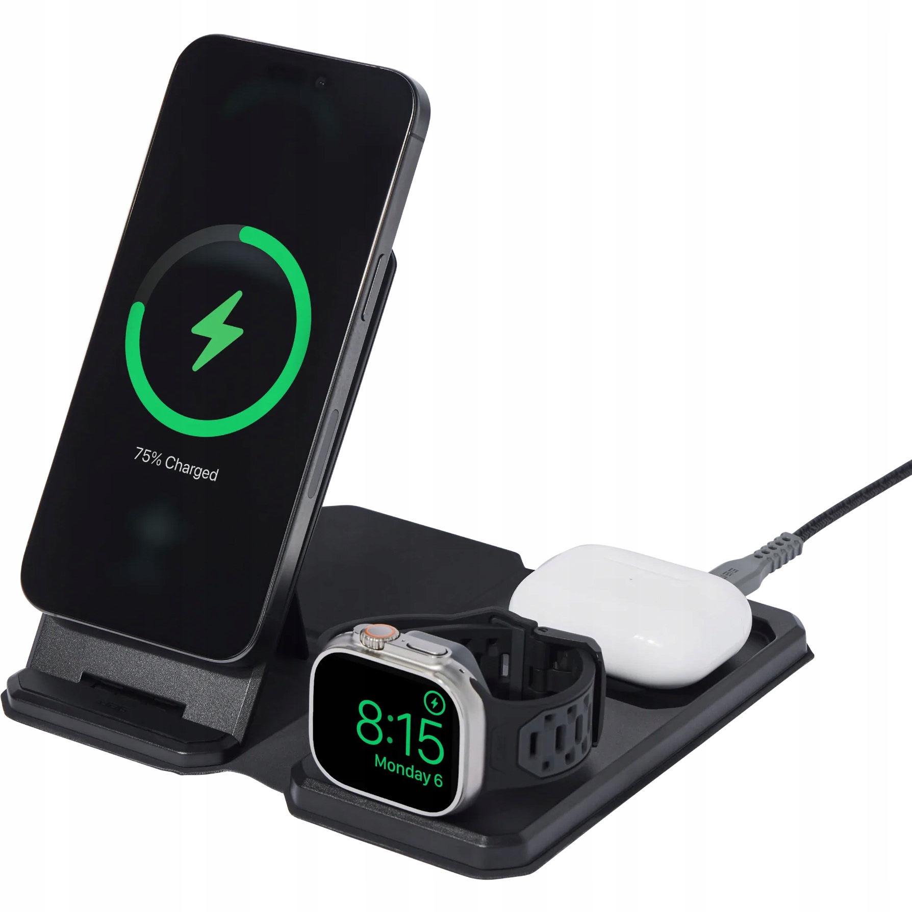 Mophie UAG 3in1 Travel Charger – Bezprzewodowa ładowarka podróżna do trzech urządzeń
