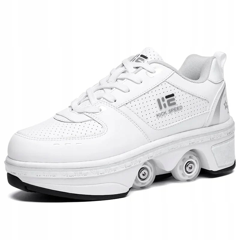 Butorolki Buty Rolki z Kółkami Podświetlane 7-LED Unisex Białe r.42 – Idealny wybór dla entuzjastów jazdy na wrotkach