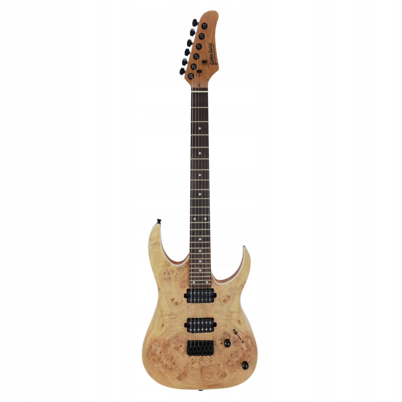 Wysokiej jakości gitara elektryczna z naturalnym wykończeniem