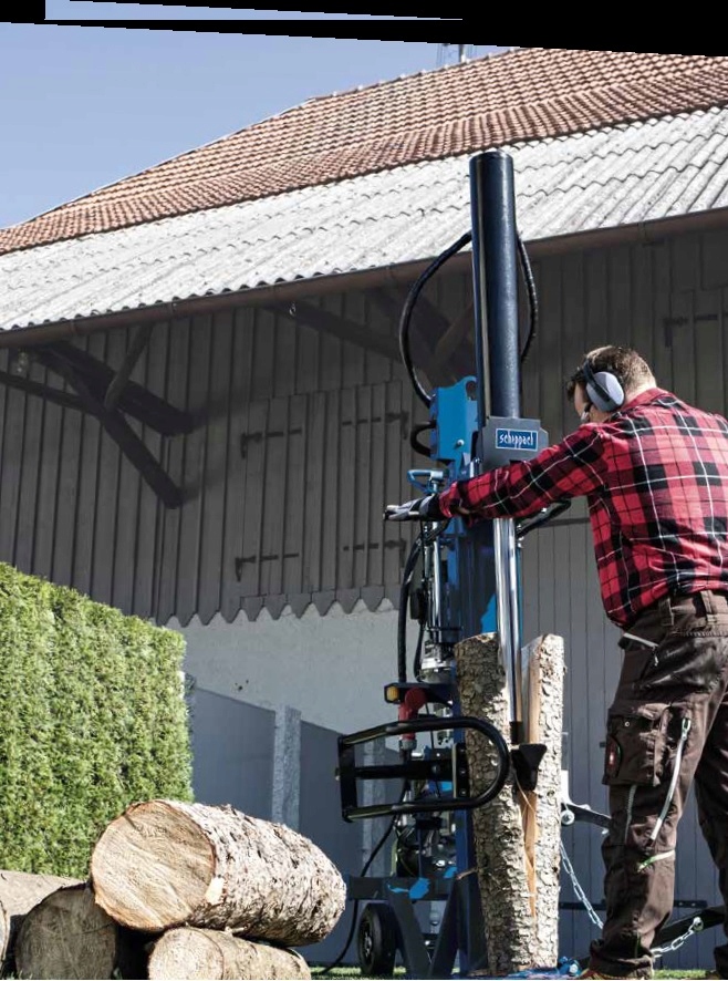 Długość łupanego drewna do 1100 mm – radzi sobie z dużymi kawałkami
