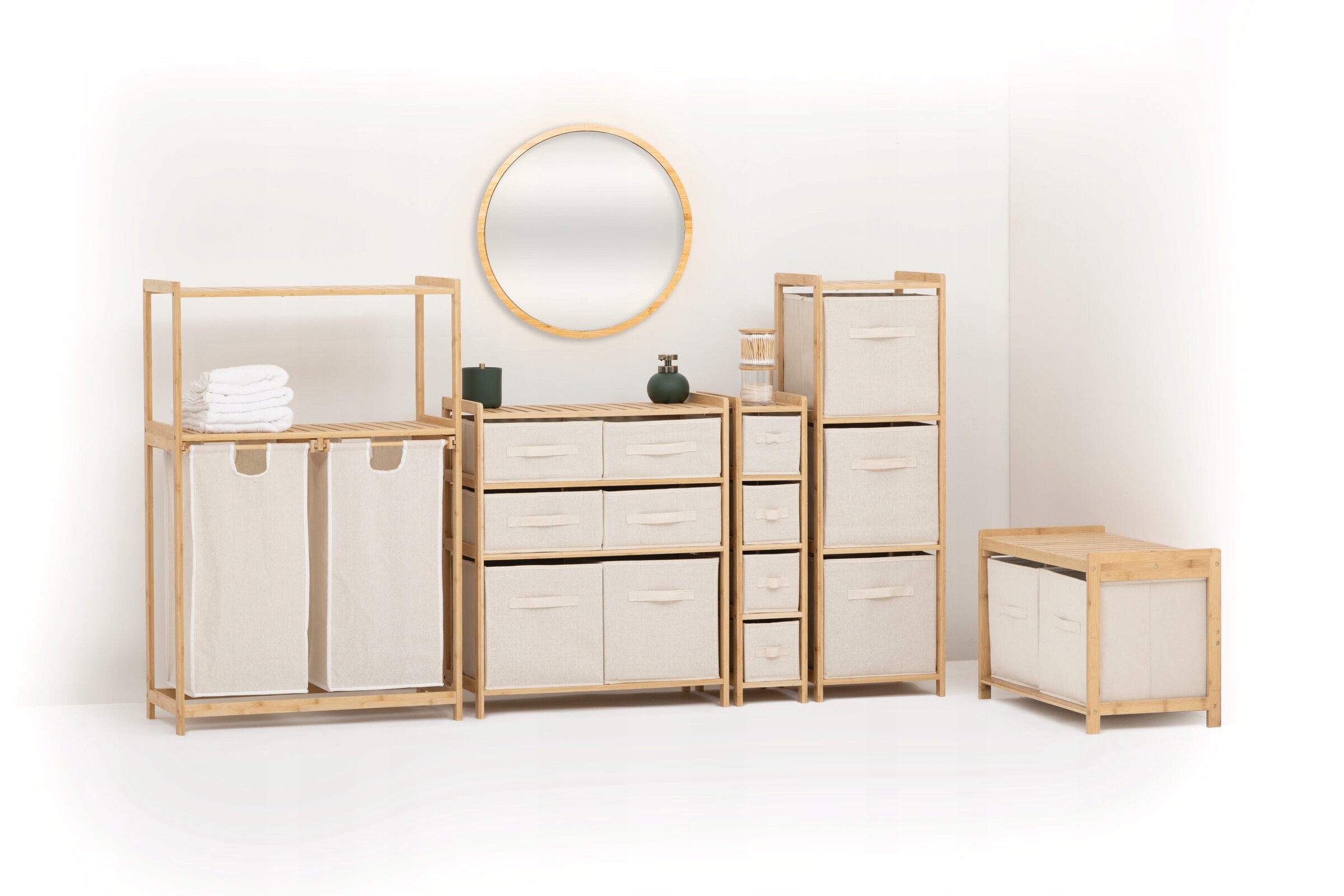 Stylowy design – beżowe wykończenie bambusa
