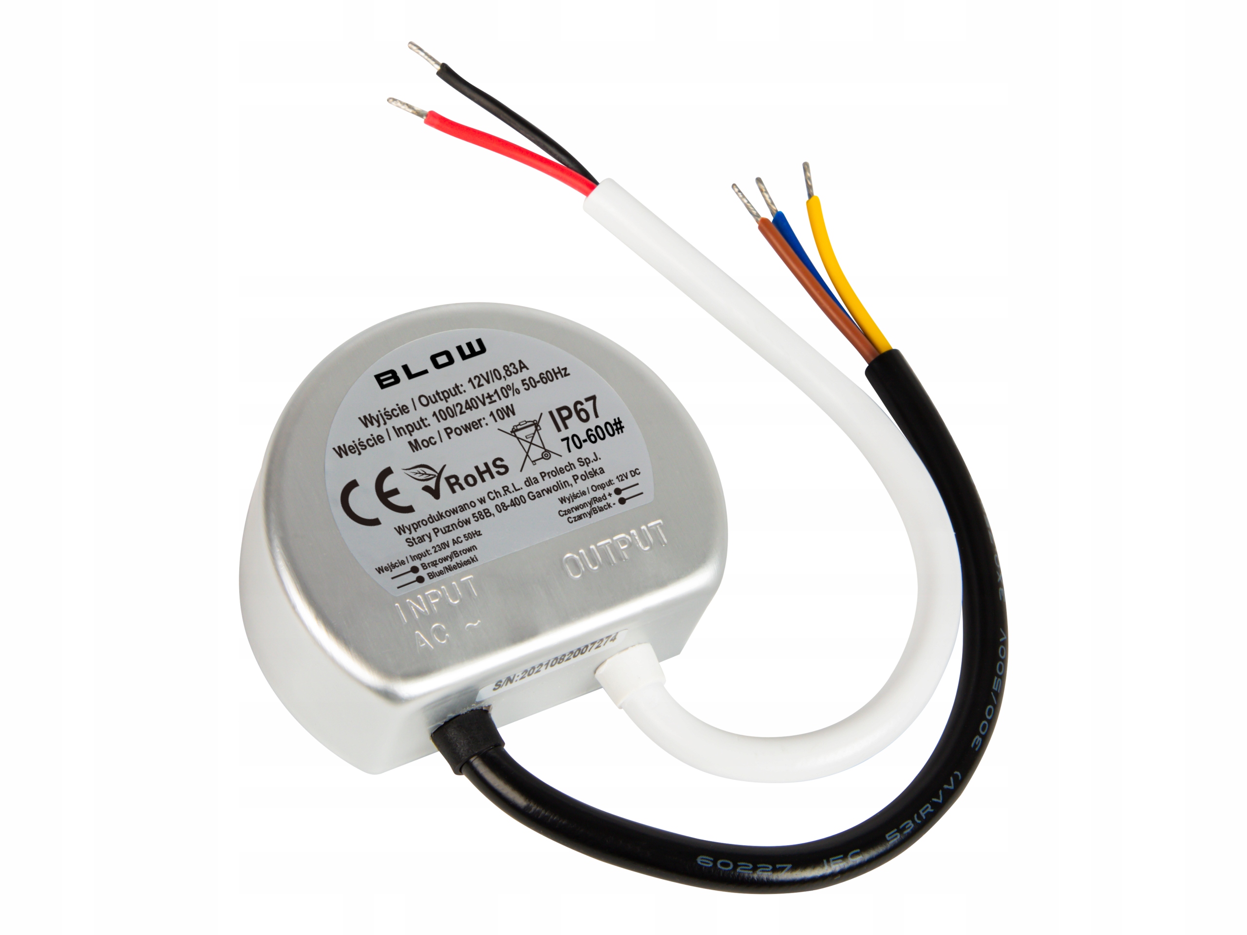 Zasilacz impulsowy dopuszkowy 12V/0,83A 70-600# – Idealne rozwiązanie do oświetlenia LED