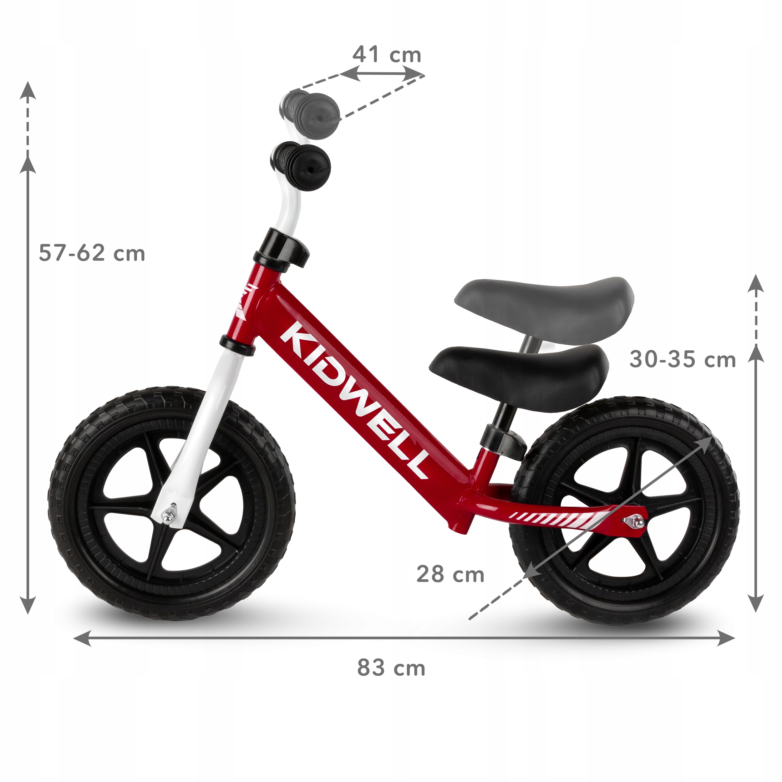 Rowerek biegowy Kidwell Rebel Red – Pierwszy krok do rowerowej przygody!
