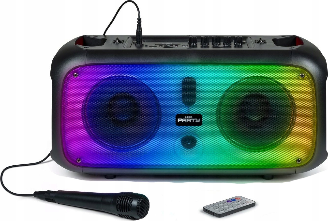Big Ben Głośnik Bluetooth Mikrofon Party Cube Podświetlenie LED 200W – Muzyka w Twoim stylu