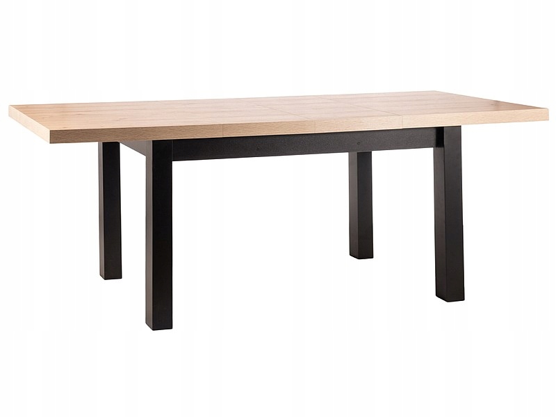 Stół PRESTO 140(218)X80 dąb artisan/czarny – Elegancja i funkcjonalność w Twoim domu